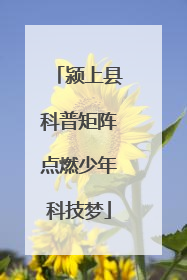 颍上县科普矩阵点燃少年科技梦