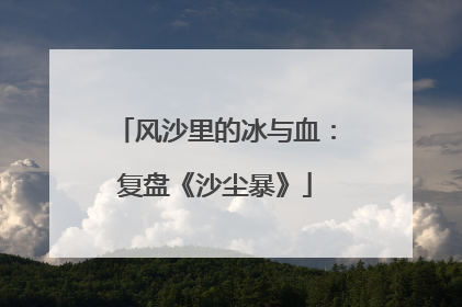 风沙里的冰与血：复盘《沙尘暴》