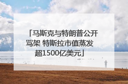 马斯克与特朗普公开骂架 特斯拉市值蒸发超1500亿美元
