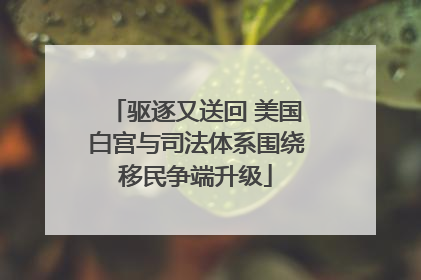 驱逐又送回 美国白宫与司法体系围绕移民争端升级