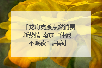龙舟竞渡点燃消费新热情 南京“仲夏不眠夜”启幕