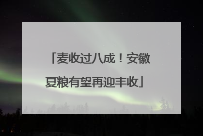 麦收过八成！安徽夏粮有望再迎丰收