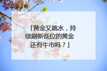 黄金又跳水，持续刷新低位的黄金还有牛市吗？