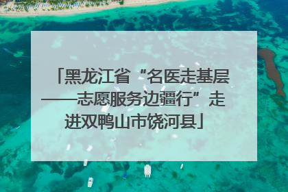 黑龙江省“名医走基层——志愿服务边疆行”走进双鸭山市饶河县