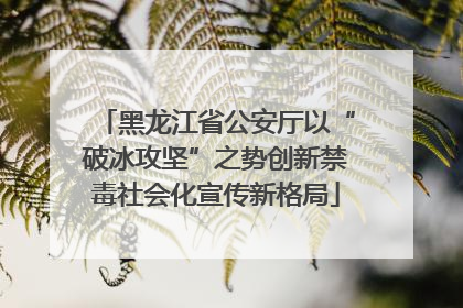 黑龙江省公安厅以“破冰攻坚”之势创新禁毒社会化宣传新格局