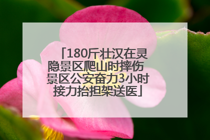 180斤壮汉在灵隐景区爬山时摔伤 景区公安奋力3小时接力抬担架送医