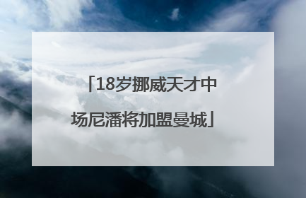 18岁挪威天才中场尼潘将加盟曼城