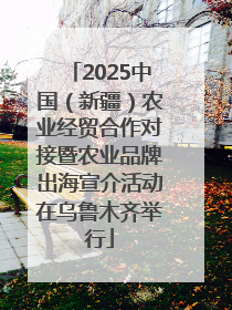 2025中国（新疆）农业经贸合作对接暨农业品牌出海宣介活动在乌鲁木齐举行