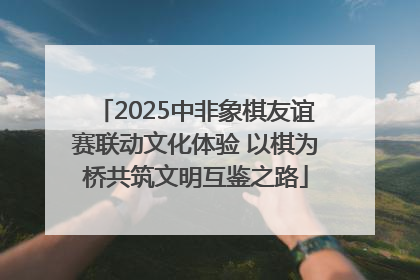 2025中非象棋友谊赛联动文化体验 以棋为桥共筑文明互鉴之路