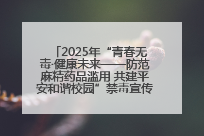 2025年“青春无毒·健康未来——防范麻精药品滥用 共建平安和谐校园”禁毒宣传专题活动在咸宁举行