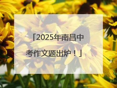 2025年南昌中考作文题出炉！