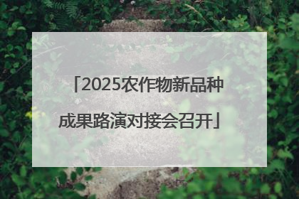 2025农作物新品种成果路演对接会召开