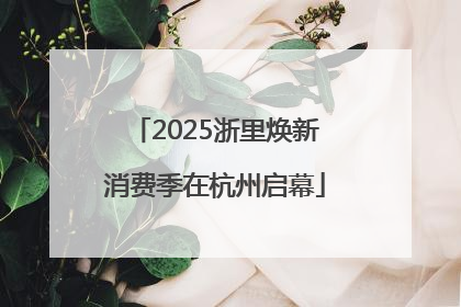 2025浙里焕新消费季在杭州启幕