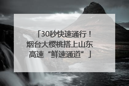 30秒快速通行！烟台大樱桃搭上山东高速“鲜速通道”