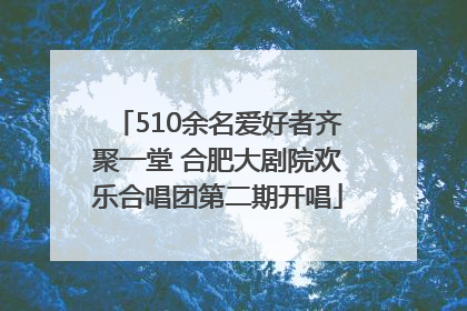 510余名爱好者齐聚一堂 合肥大剧院欢乐合唱团第二期开唱