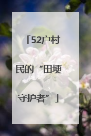 52户村民的“田埂守护者”