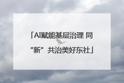 AI赋能基层治理 同“新”共治美好东社